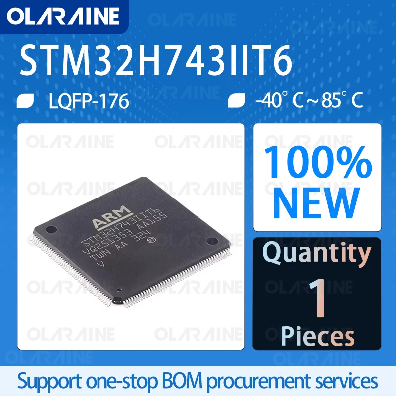 STM32H743IIT6 LQFP-176 Embedded Processor 32bit ARM Microcontroller - MCU IC chip circuit controller