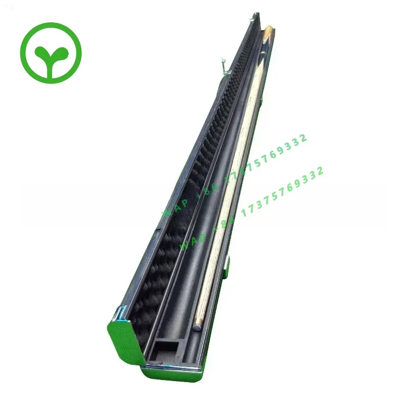 【Popular】Aluminum Alloy Billiard Club Storage Box Small Head Snooker Single Through Rod With Choke Grid Double Slot Rod Box