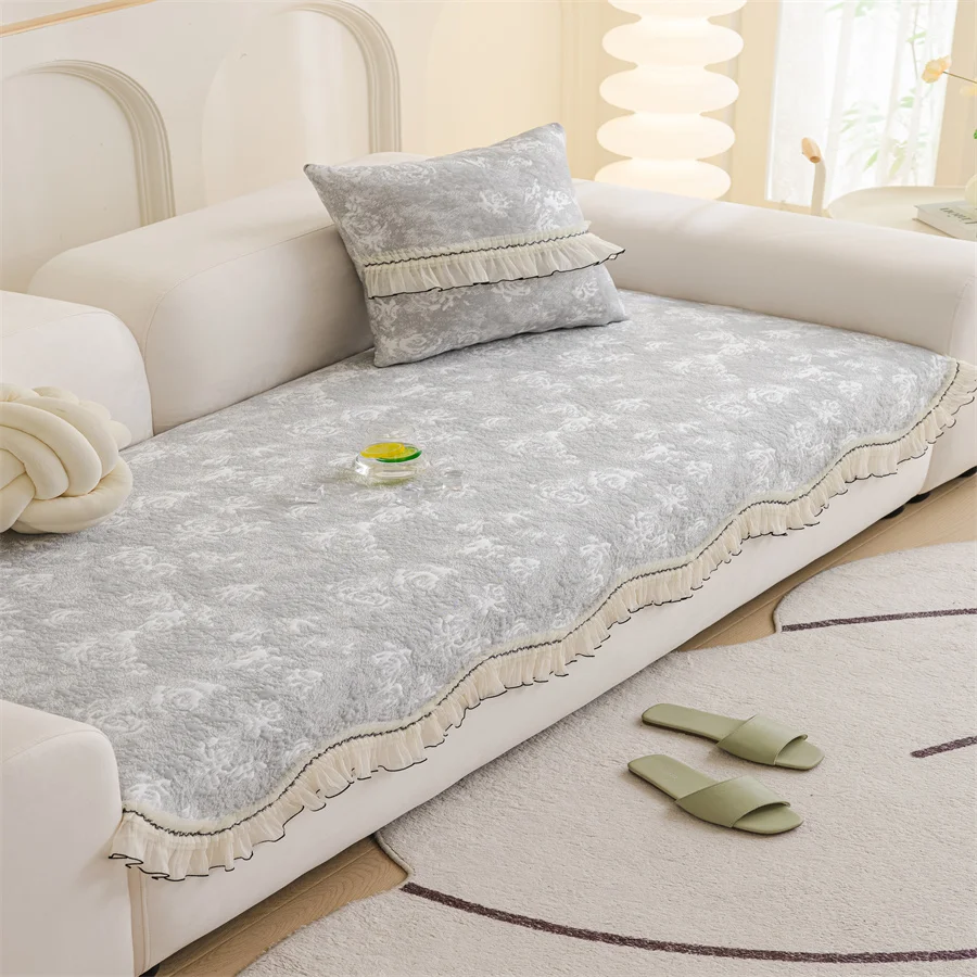 2025 New Style Sofa Cushion Four Seasons Universal Light Luxury Advanced Sense Non-Slip Sofa Cover Cloth Straight Sofa Cushion