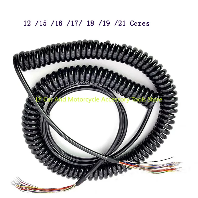 12-21 Cores Spring Spiral Cable Coiled Cable for CNC Handheld Encoder Manual Pulse Generator MPG