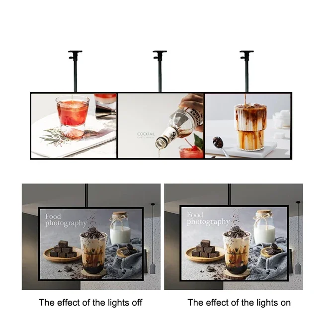 4k high-definition desktop menu digital display screen restaurant hanging digital menu board display LCD digital menu board
