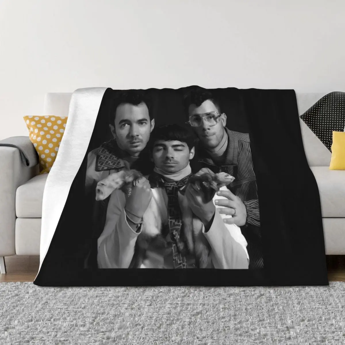 

Joe Jonas Band Five Album One Night The Tour Merch Jonas Brother Throw Blanket warm winter Sofa Throw For Baby Blankets