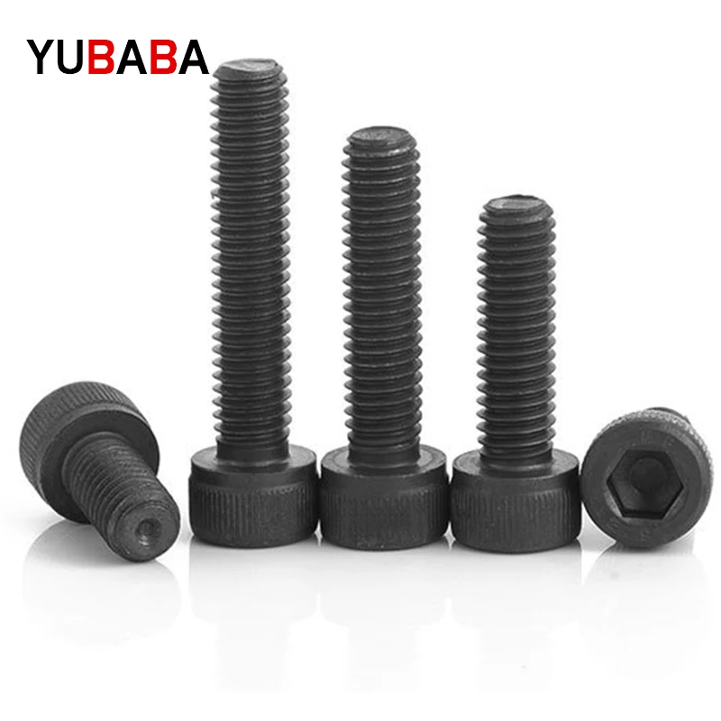 50/20/20/5PCS M1.6 M2 M2.5 M3 M4 M5 M6 M8 DIN912 Grade 12.9 allen Hex socket head screw  black Hexagon Socket Head Cap Screws