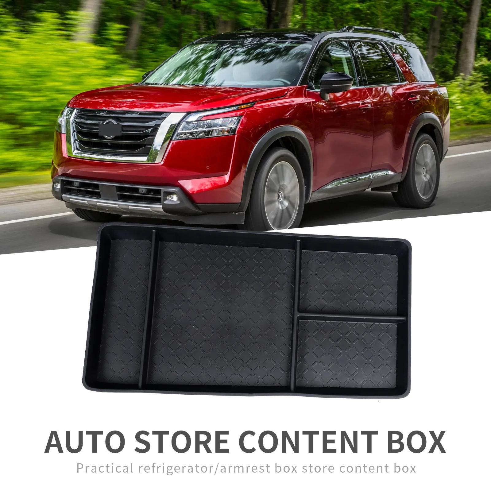 

ZUNDUO Car Center Console Box for Nissan Pathfinder 2023 2024 Central Storage Tray Organizer Interior Tidying Accessories TPE