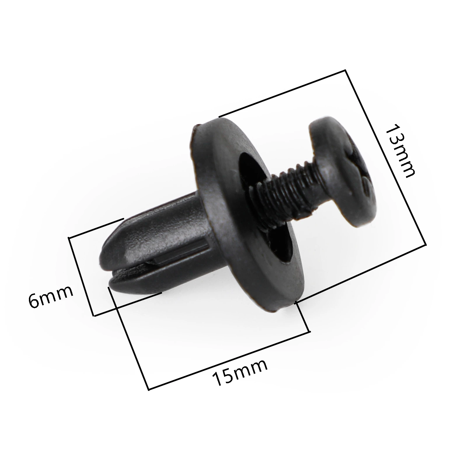 Areyourshop 50x 6mm Fairing Clip Screw Rivets Panel Trim For Suzuki GSX, Burgman, V-Strom motor parts