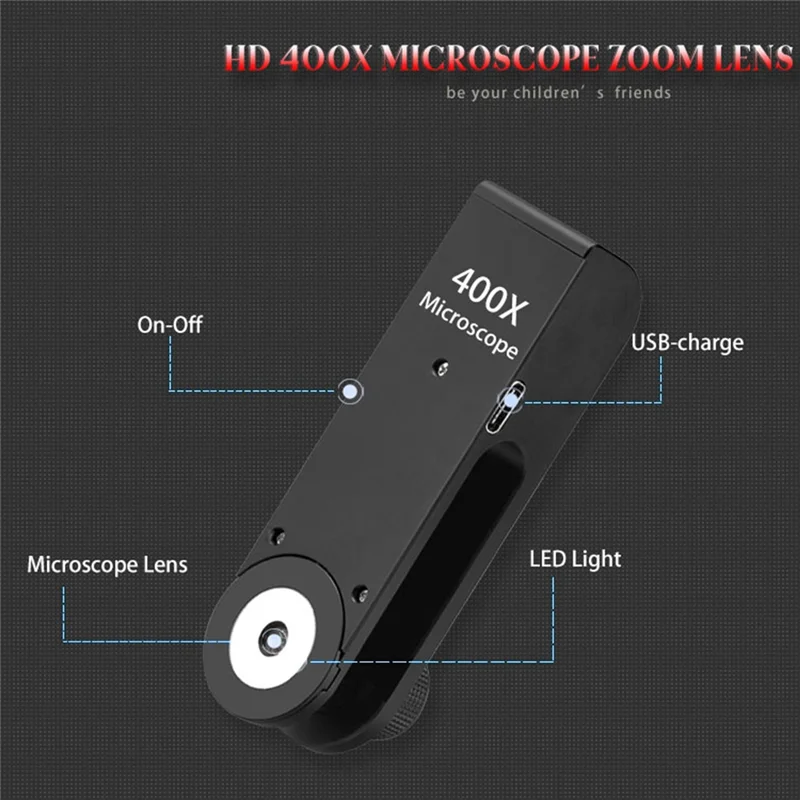 Digital Microscope for Electronics Dermatoscope 400X Microscope Handheld Mobile Universal 400X Microscope