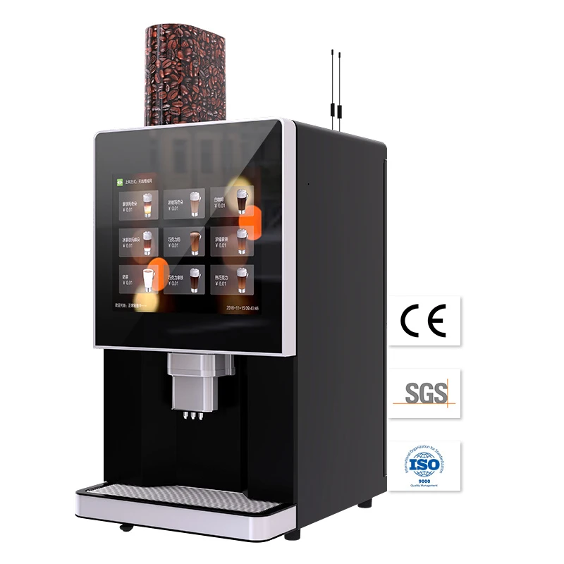 self service commercial fully automatic qr code water pump table top bean to cup tea le307a coffee vending machine made inchina