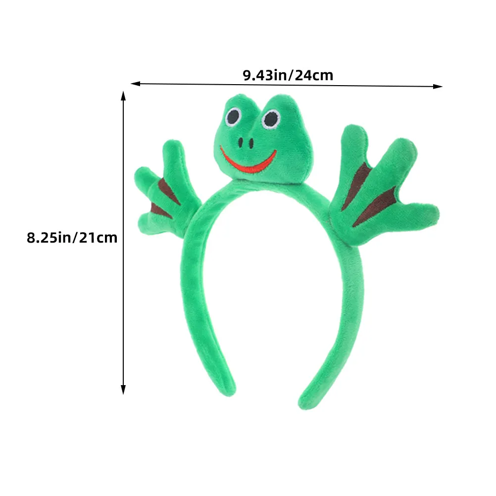 3Pcs Frog Headbands Reusable Easy Clean Animal Ears Headband for Women Girls Themed Event Cosplay Party Frog Theme Hair