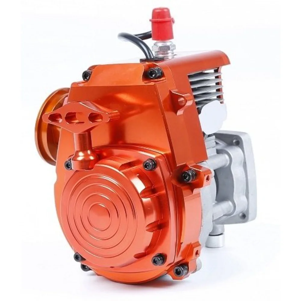30.5cc Four Point Fixed Engine KM 81013 Pull Start Side Exhaust Equipped with Carburetor Spark Plugs Metal Low Torque Engine
