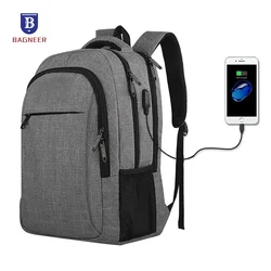 Reis Laptop Rugzak Schooltas Usb Opladen Poort Schooltas Waterdichte Notebook Anti Diefstal Mannen Vrouwen Business Rugzak Tas