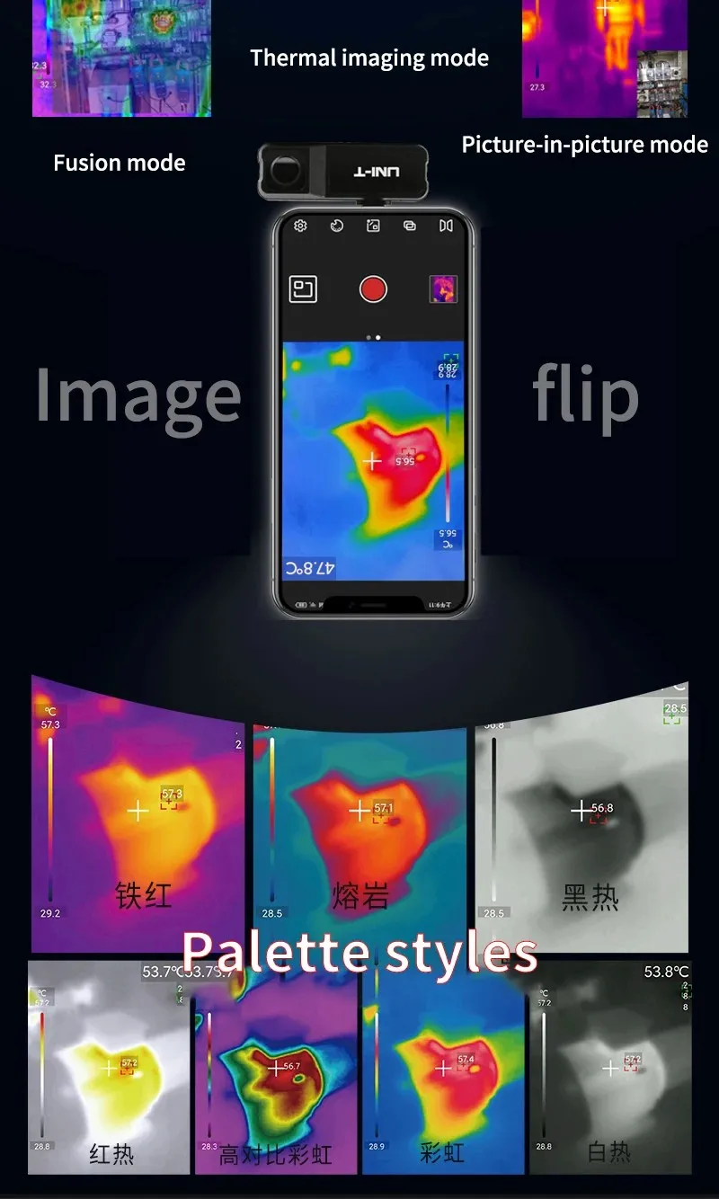 UTi120 Mobile 120MS Industrial Mobile Phone Thermal Imager Camera For IPhone Android Phone External Infrared Imaging