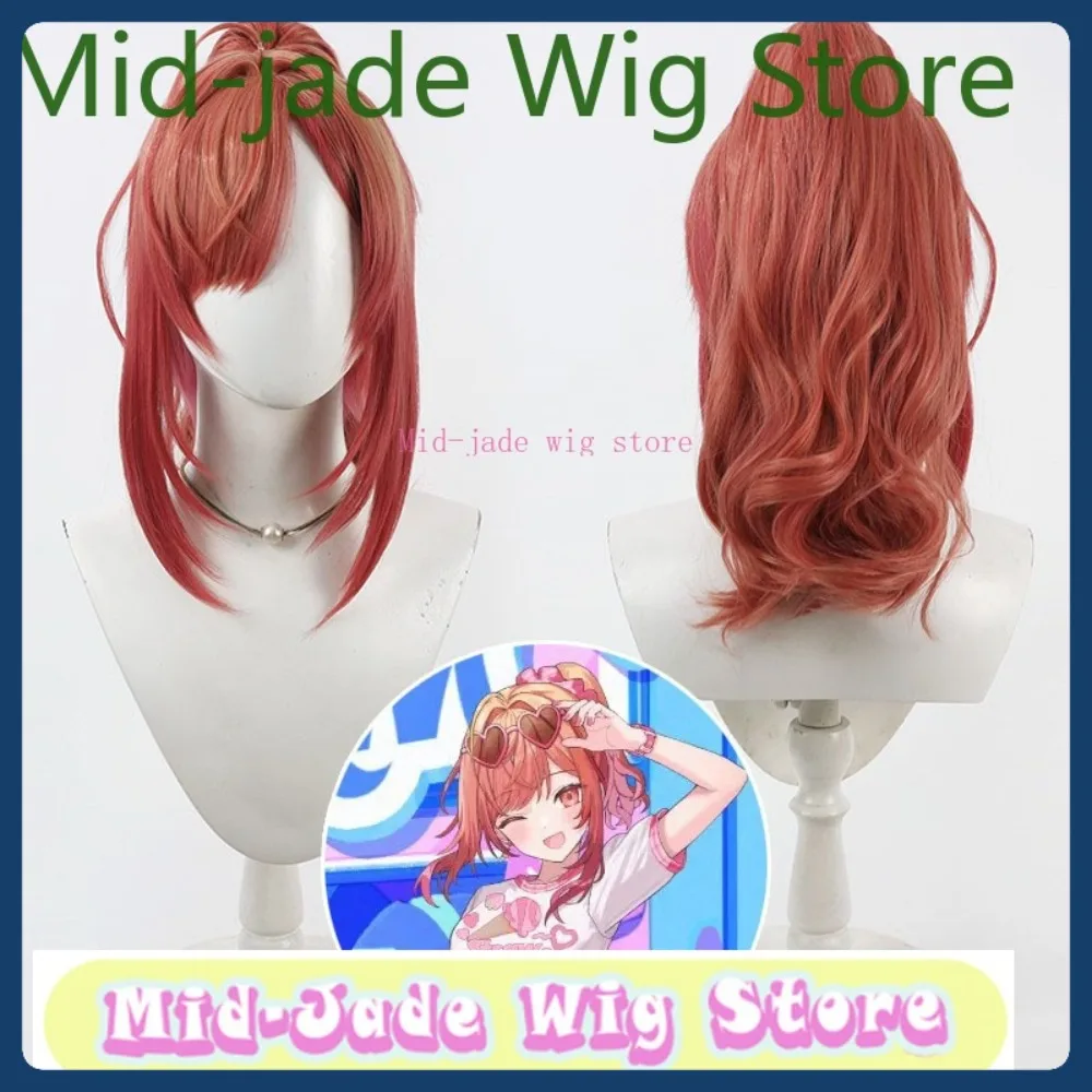 Mid-jade Wig Store V Ichijo Ririka Cosplay Wig Halloween Anime Game Role Playing Synthetic Hair Clothing Props