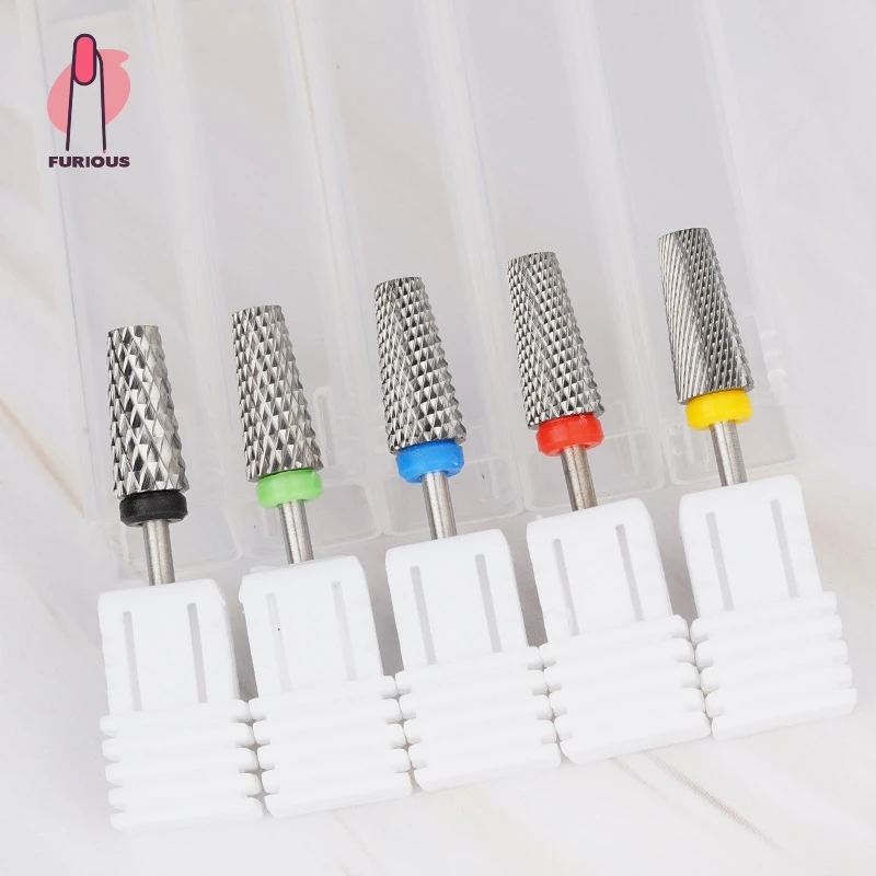 5 in1 شقة أعلى المهنية كربيد التنغستن مسمار مثقاب الخشب إزالة هلام طلاء الأظافر صالون المنزل مانيكير أداة XF/F/M/C