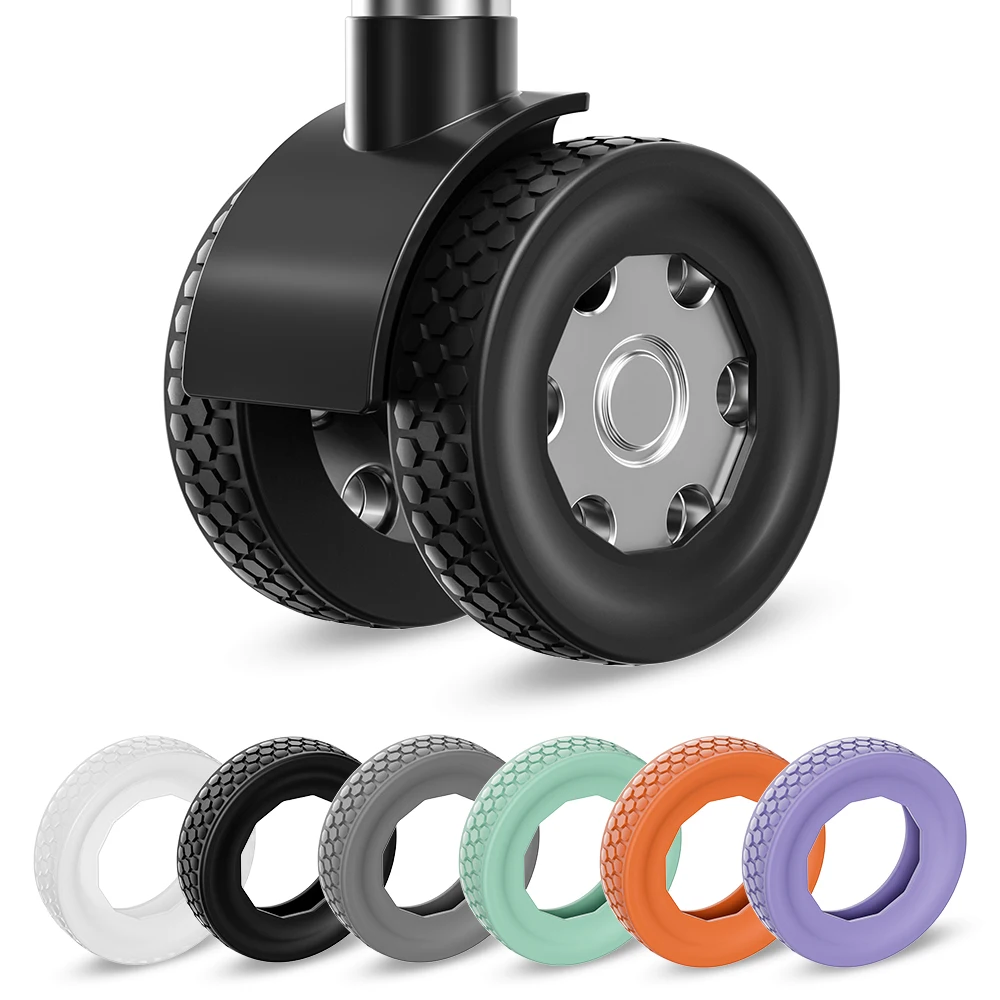 8/10PCS Silicone Travel Luggage Caster Covers Thicken Texture Wheels Protectors Reduce Noise for 48-60mm Suitcases Spinner Wheel