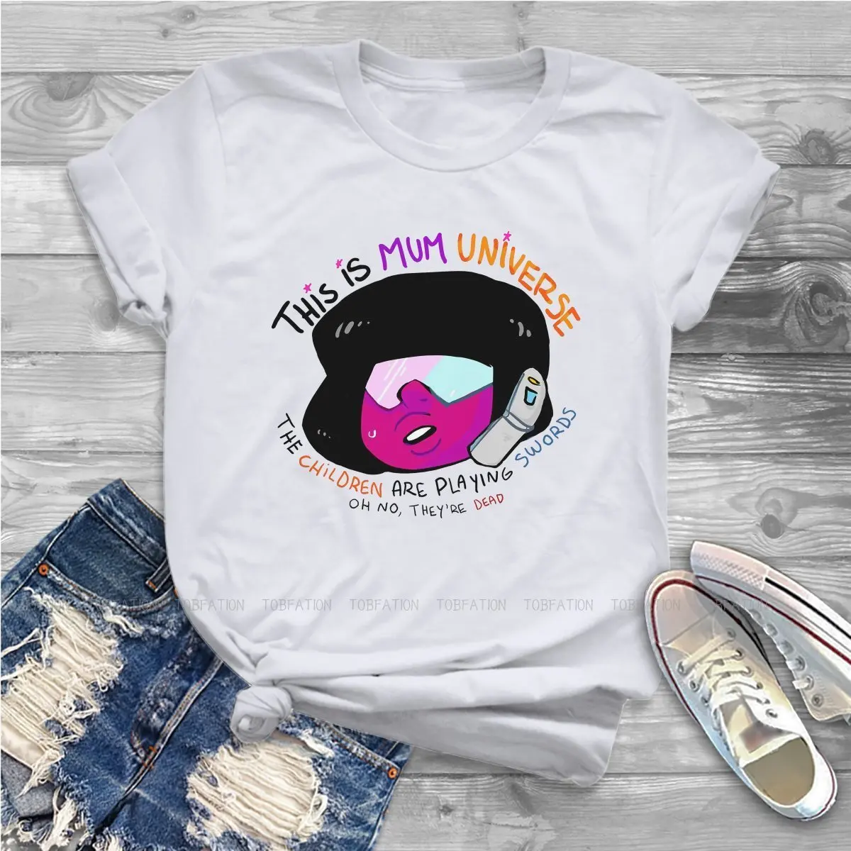 Steven Universe American Animated Crystal TShirt for Woman Girl Don\'t Call Here Again Soft Casual Tee T Shirt New Design Loose