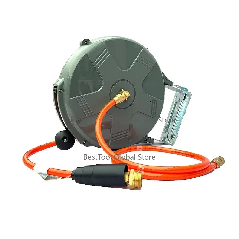 

Popular Mounted Garden Hose Reel Auto Roll-up Hose Reel Automatic Telescopic Trachea Reel