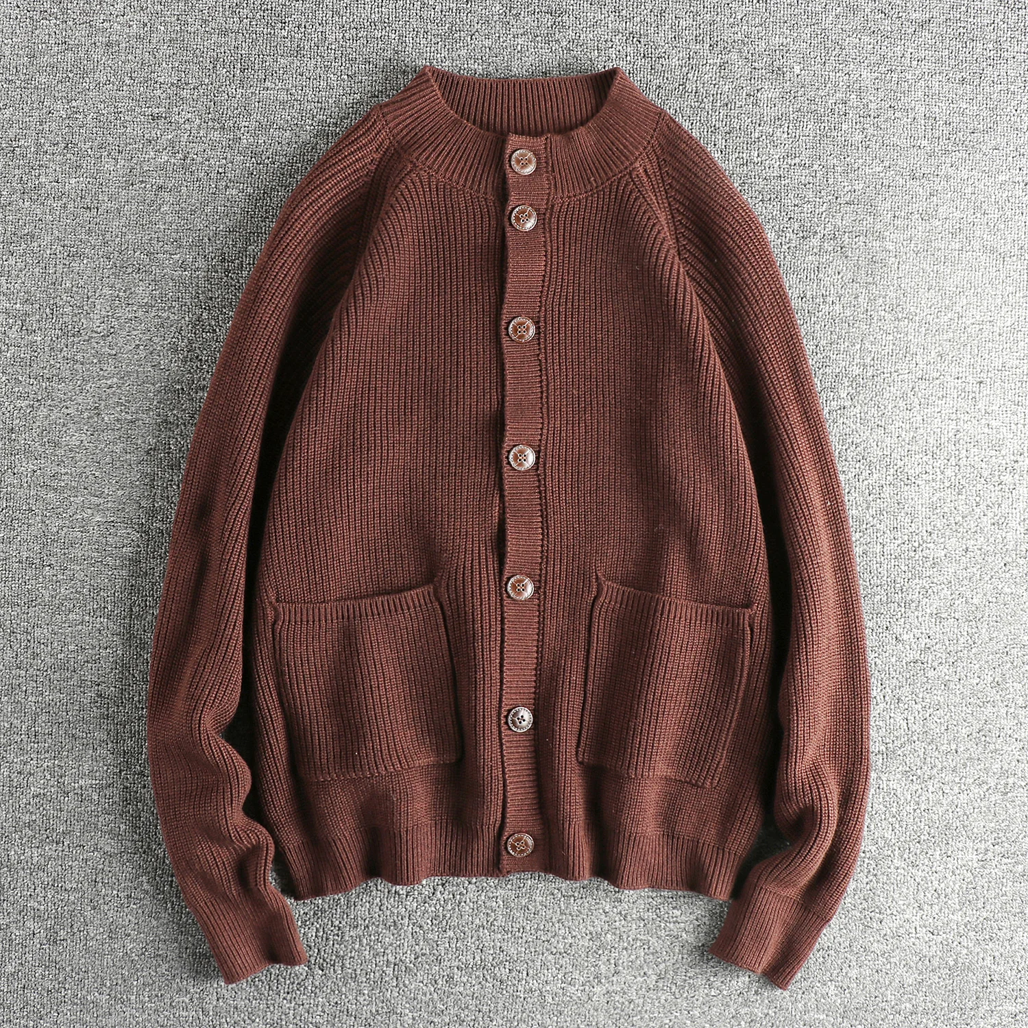 Retro personality men's sweater sweater autumn and winter wool blend fabric casual all-match coat