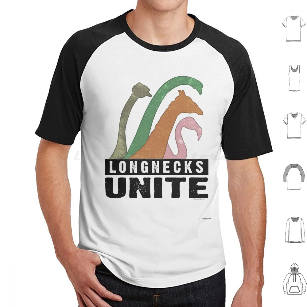 Longnecks Unite T Shirt 6xl Cotton Cool Tee Longneck Long Neck Longnecks Unite Unite Ostrich Dinosaur Giraffe Flamingo