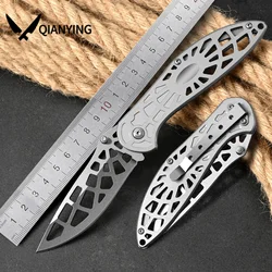 Seiko forged small straight blade knife exquisite outdoor folding knife mesh design multi-function knife barbecue special tool