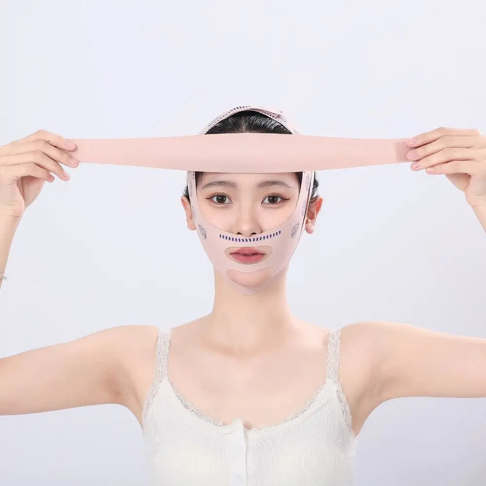 Portable Anti Wrinkle V Line Face Shaper Nasolabial Fold Breathable Face Slimming Mask Elastic Lift Up Face Lifting Strap Women