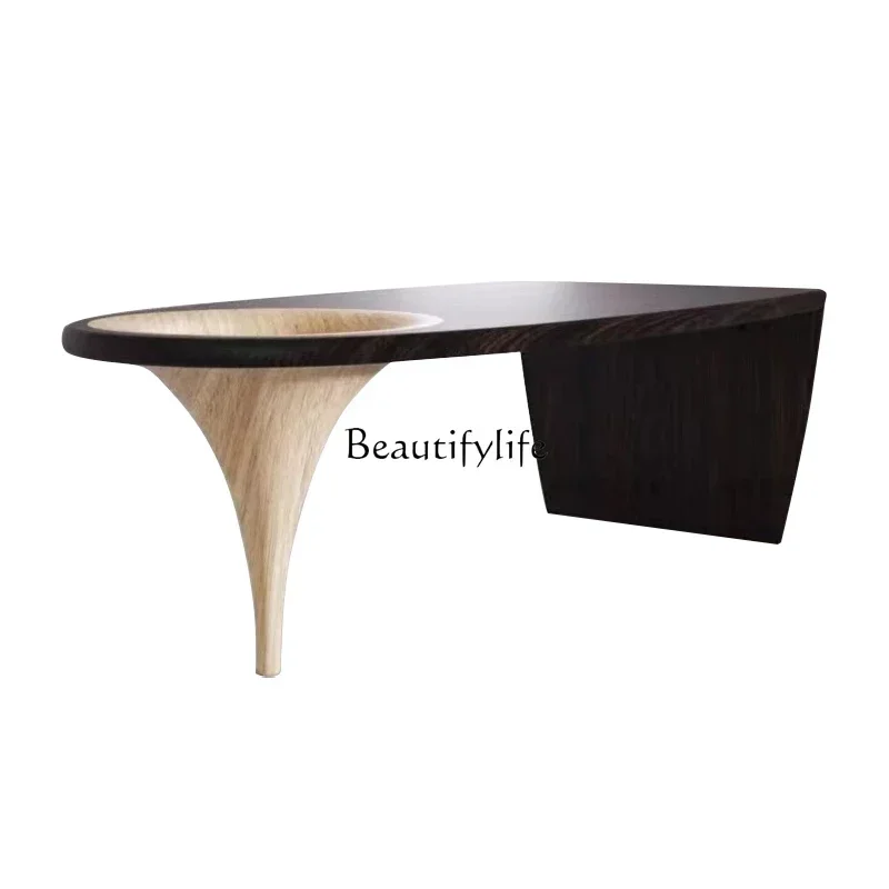

ld 38 Medieval solid wood desk retro silent style simple office writing desk simple modern