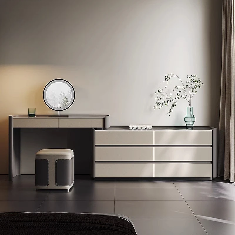 

Italian Luxury Dressing Table Storage Multifunctional Wooden Comfortable Dressing Table Drawer Bedroom Kaptafel Rome Furniture