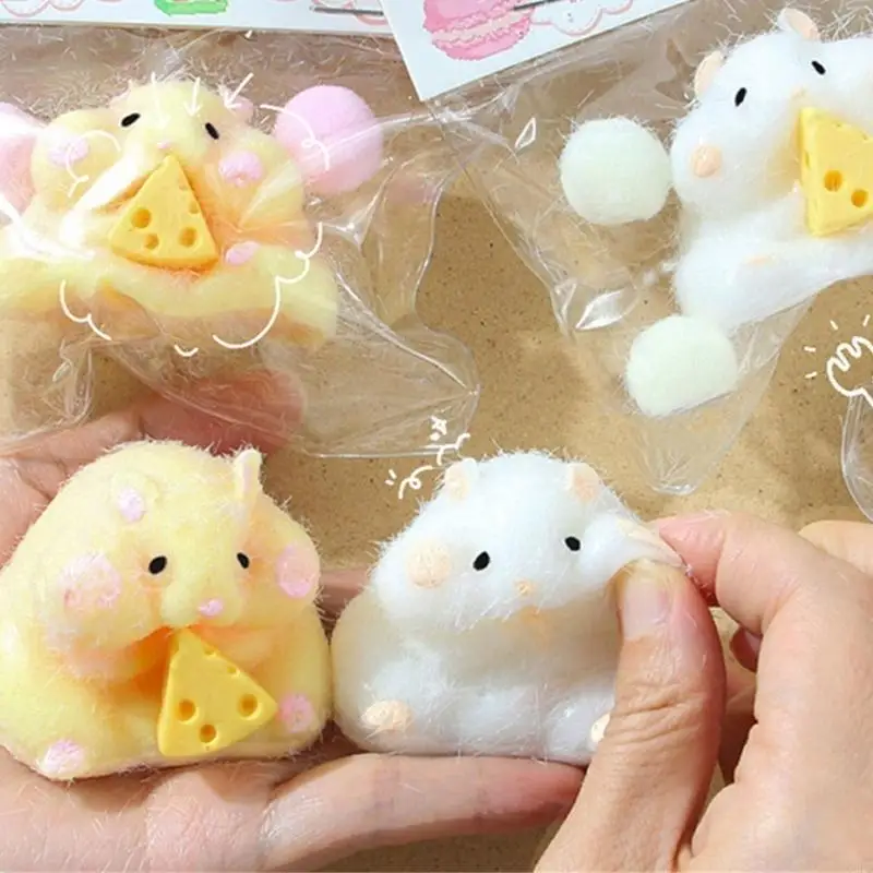 Cartoon Hamster Form Zappeln Spielzeug langsam aufsteigendes Anti -Stress -Spielzeug Stress Erhöhung Kinder Neujahr