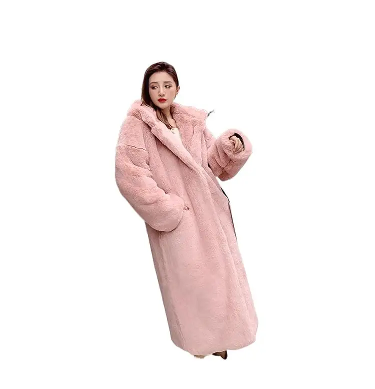 

Women's Clothing Hooded Artificial Mink Hair Fur Coat Winter New NO.4