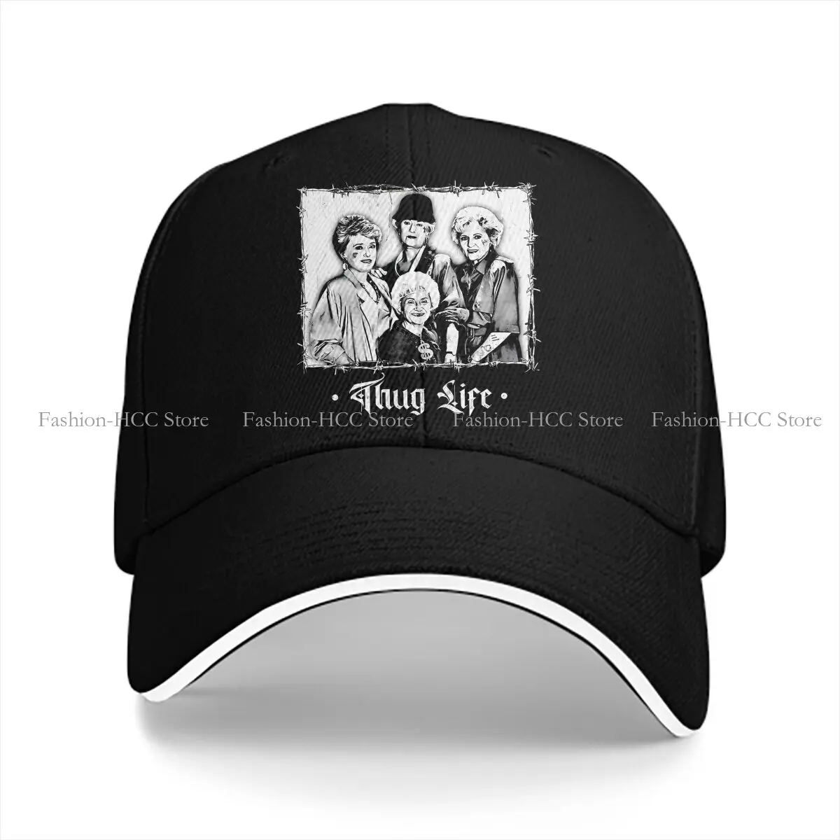 White Solid Color Baseball Caps Peaked Cap Golden Girls Sun Shade Hats Men Women