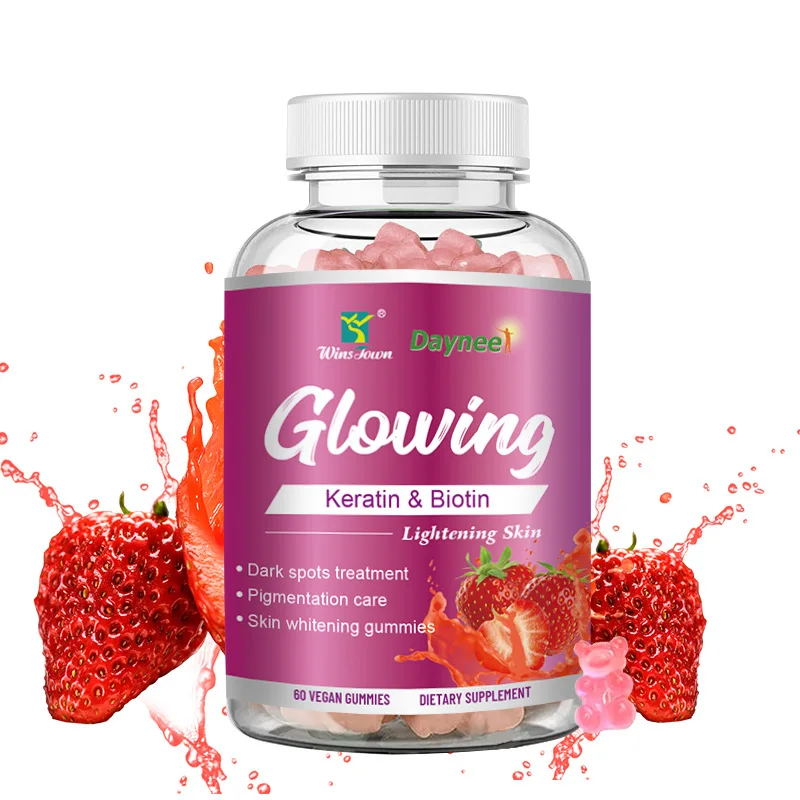 

1 bottle of glutathione glowing gummies moisturizes and softens the skin promotes metabolism enhances immunity