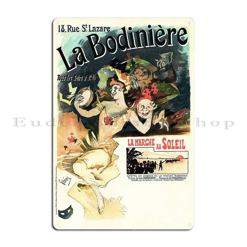 La Bodiniere Theatre Musical Dance Performance French Art Metal Plaque Poster printed Cinema Wall Mural Tin Sign Poster