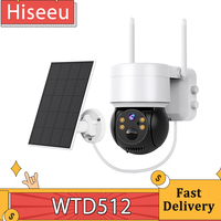 Hiseeu WTD512 1080P WiFi Camera with Solar Panel, 5X Zoom, PIR Motion Detection, 2-way Audio Video, Surveillance Camera