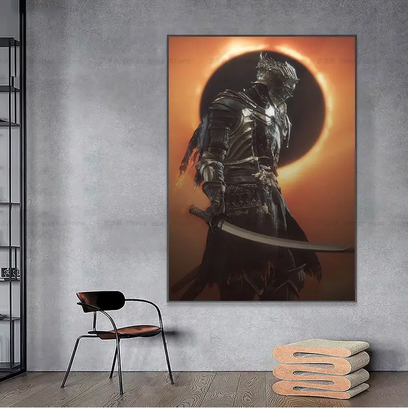 Dark Souls Self-adhesive Art Poster Whitepaper Prints Posters Artwork Home Decor