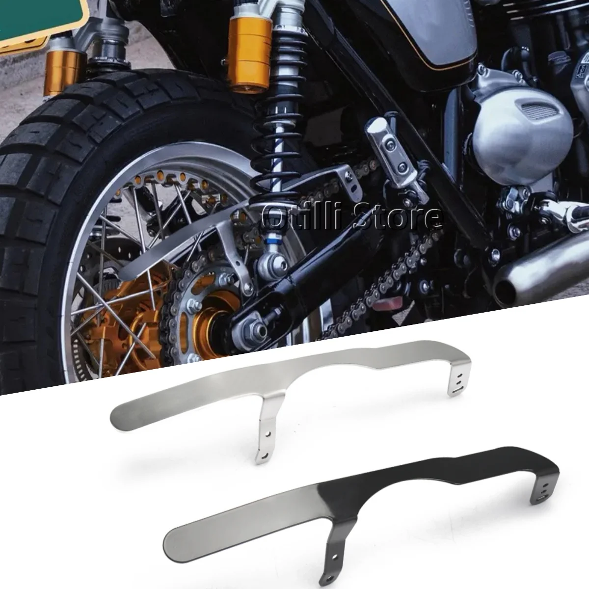 

For Speed Twin / Scrambler 900/1200 Motorcycle Chain Guard Chain Shield Belt Protection Cover FOR Bonneville T100 T120 Thruxton