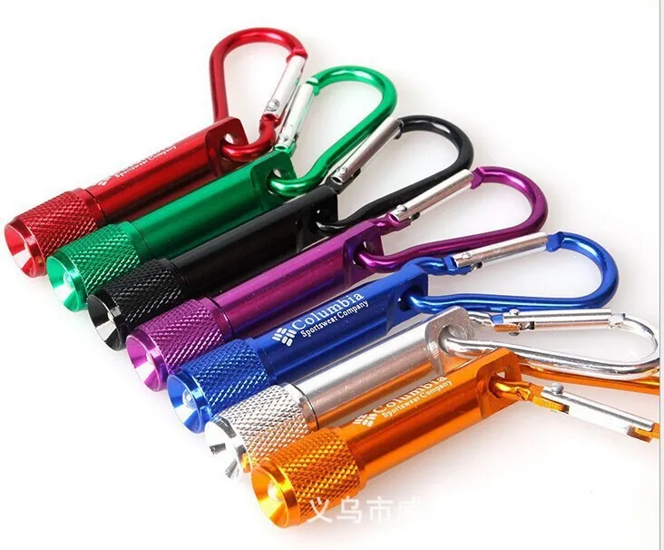 Carabiner Mini Flashlight,Outdoor Portable Style,LED Bright Light,Durable ABS Material,Waist/Bag Hanging,CampingHiking Essential