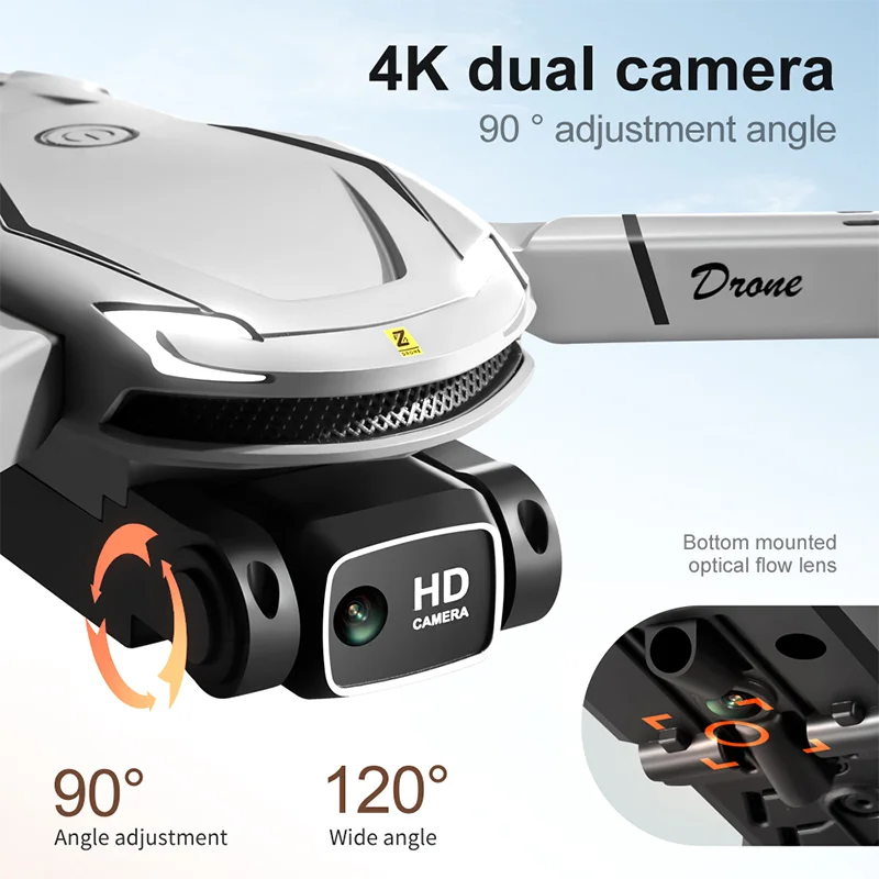 V88 FPV Dron Quadcopter With 4K HD Dual Camera And Intelligent Hover For Superior Aerial Photography Remote Control Aircraft Toy