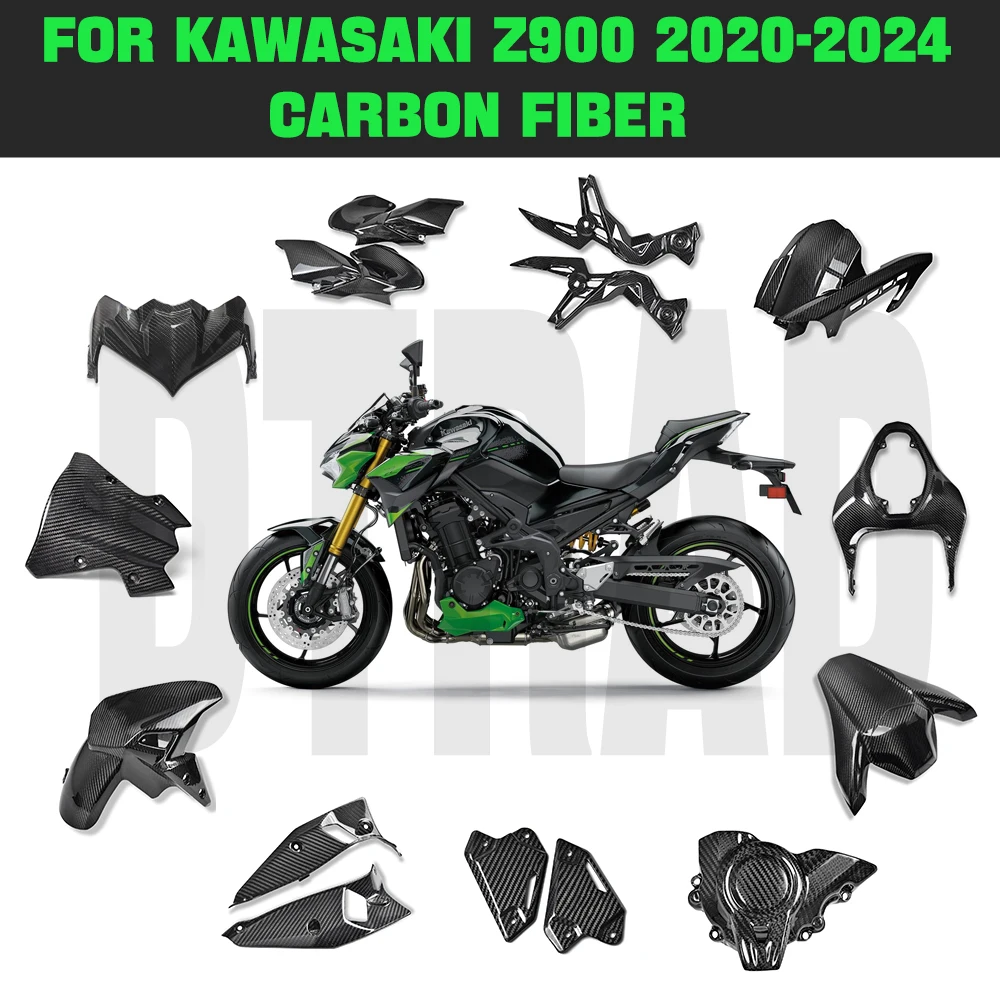 

Z-900 For Kawasaki Z900 2020-2023 2024 Carbon Fiber Body & Frame Covers Full Fairing Kits Motorcycle Acccessories Fairings Kit