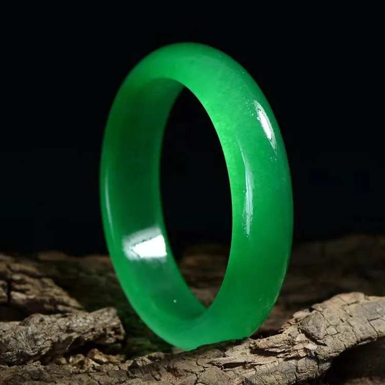 Natural Ice Jade Color Jade Bracelet Emerald Women Bangle Full Green Anti Radiation Improvement Sleep Weight Loss Charm Jewelry