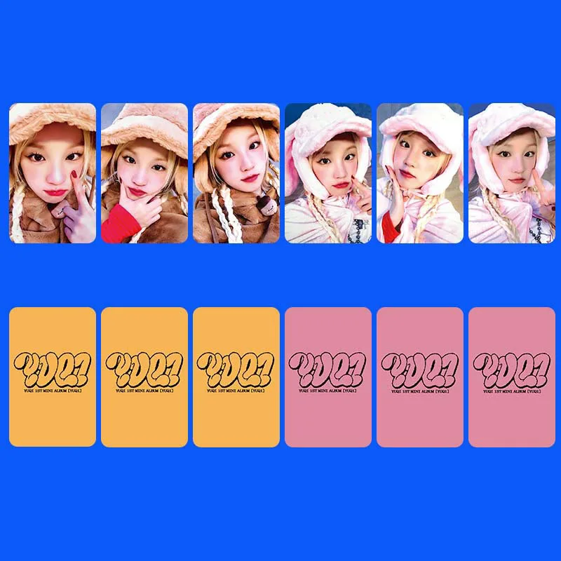 6/8 pièces/ensemble KPOP (G)I-DLE YUQI YUQ1 1er Album Druo cartes K4 EVERLINE MS Ver Kawaii Photocards Neverland anniversaire Collection cadeaux