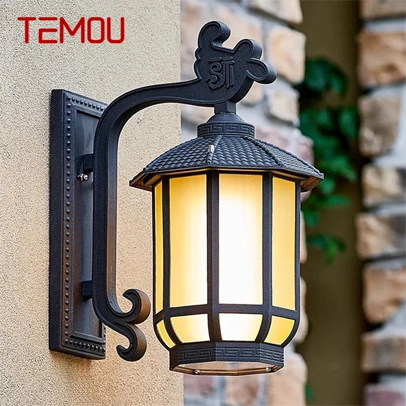 

TEMOU Contemporary LED Outdoor Wall Lamps Electric Simplicity Waterproof Balcony Hallway Courtyard Villa Gate Hotel