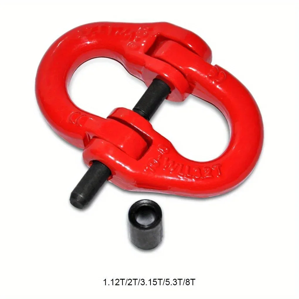 Red Grade 80 Alloy Steel Hammerlock Coupling Link Crane Hook Connection Hoisting Buckle Hoisting