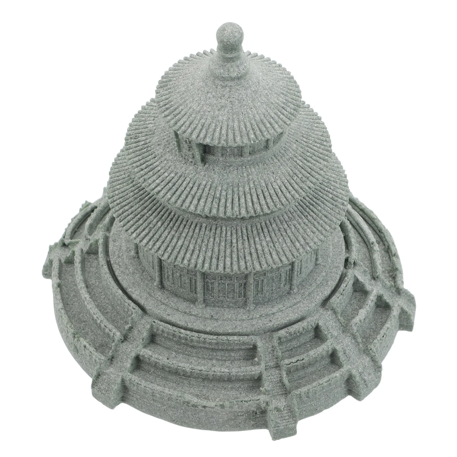 

Chinese Heaven Statue Sandstone Ancient Architecture Desktop Ornament Compact Micro Landscape Craft Home Decor