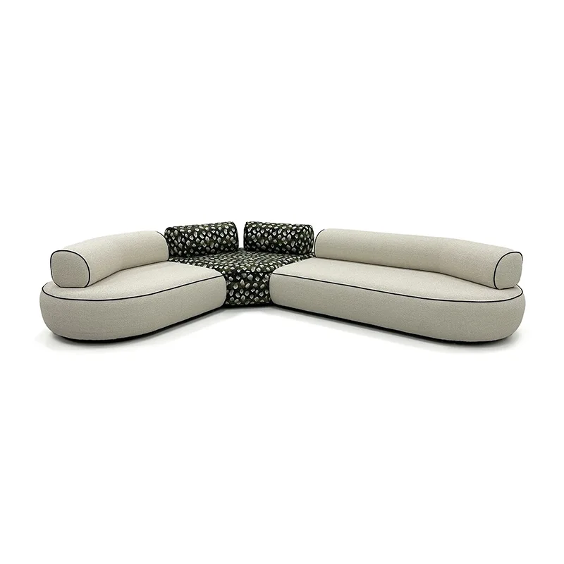 Fabric sofa living room apartment module light luxury corner sofa