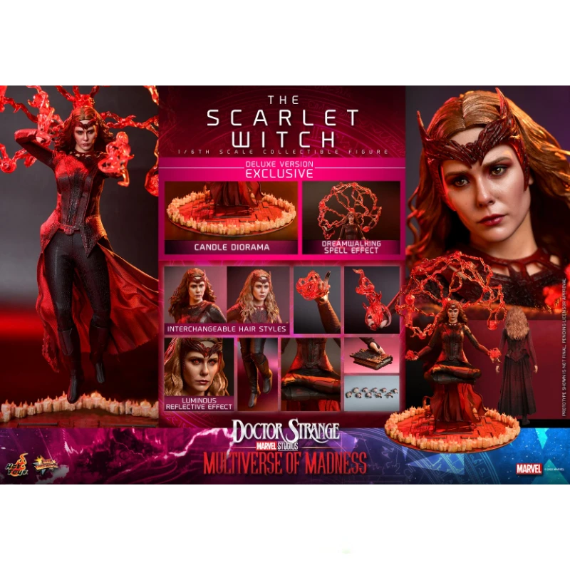 In Stock HotToys MMS652 MMS653 Doctor Strange 2 Scarlet Witch 1/6 Animation Action Figure Toy Gift Model Collection Hobby