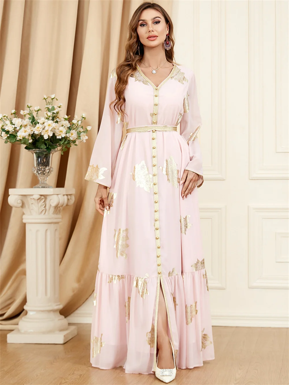 2024 New Modest Moroccan Kaftan Women Dubai Luxury Abaya Embroidery Dresses Party Elegant Muslim Islam Turkey robe arabe