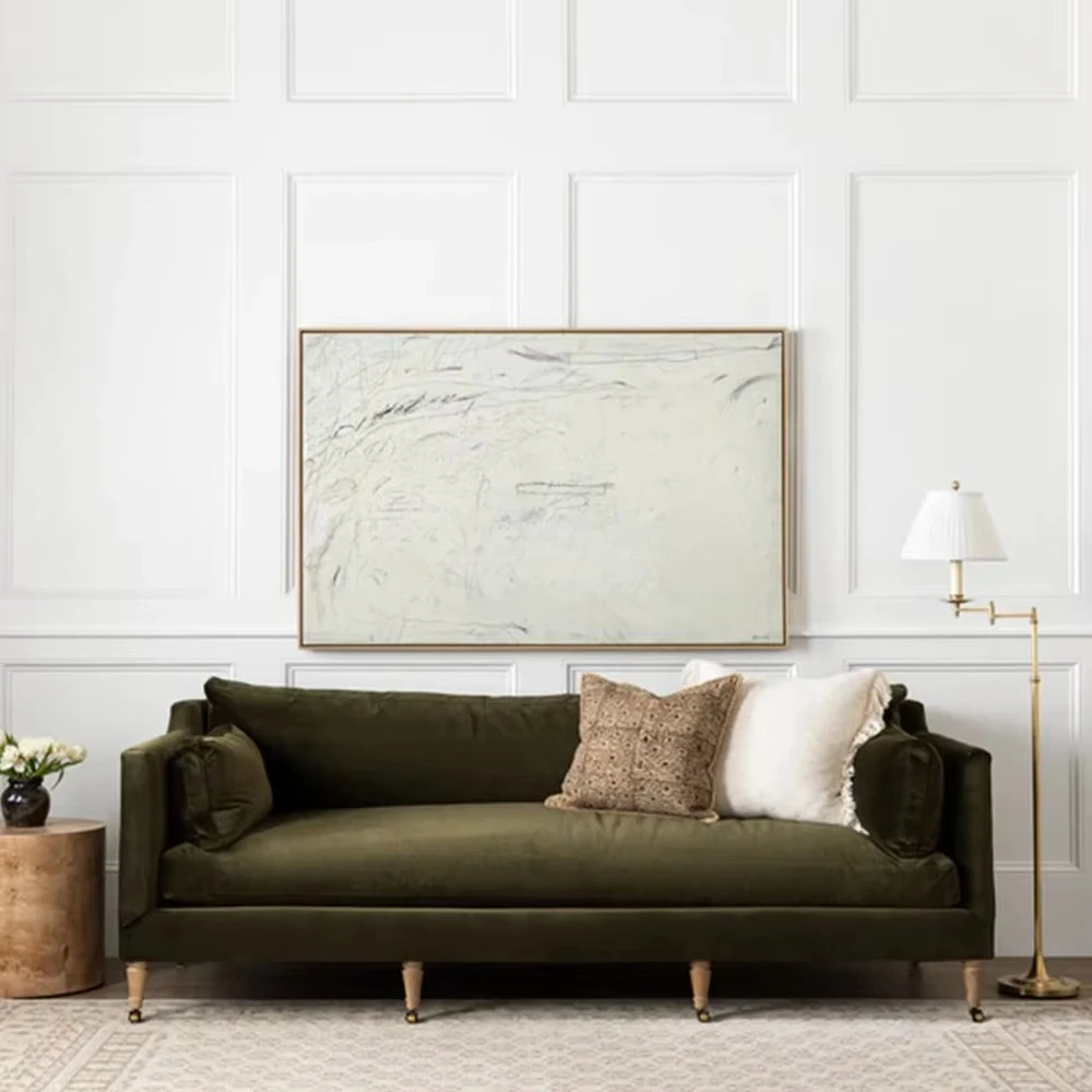 

Velvet sofa design furniture living room high quality fabric upholstered sofa