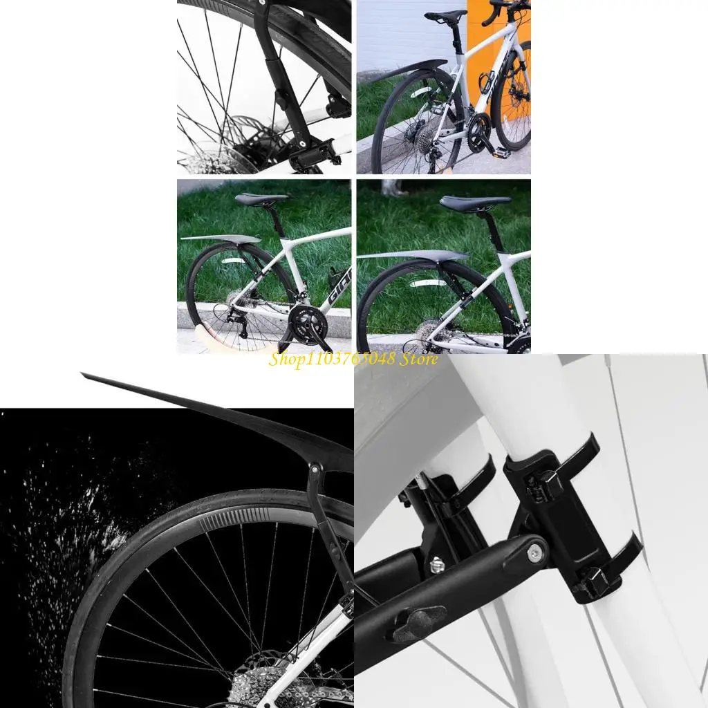

R53E Adjustable Mountain Bike Hard Shell Mudguard Bicycles Cycling Front/Rear Mud Guards Quick Release Widen Bike Mudguard