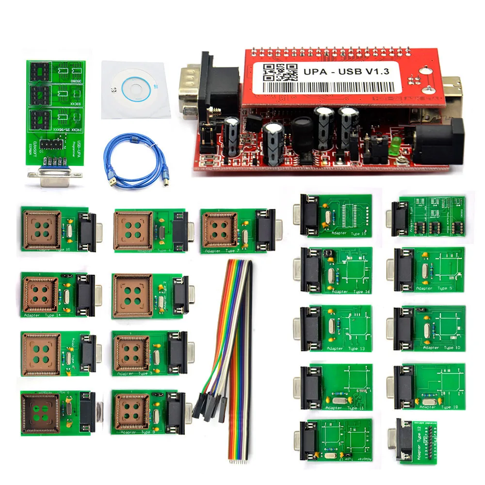 BEST Upa Usb Programmer UPA USB PRO V1.3 ECU Chip Tunning with 350MB Script Full Eeprom Adapter with NEC Functions Win 10 HOT