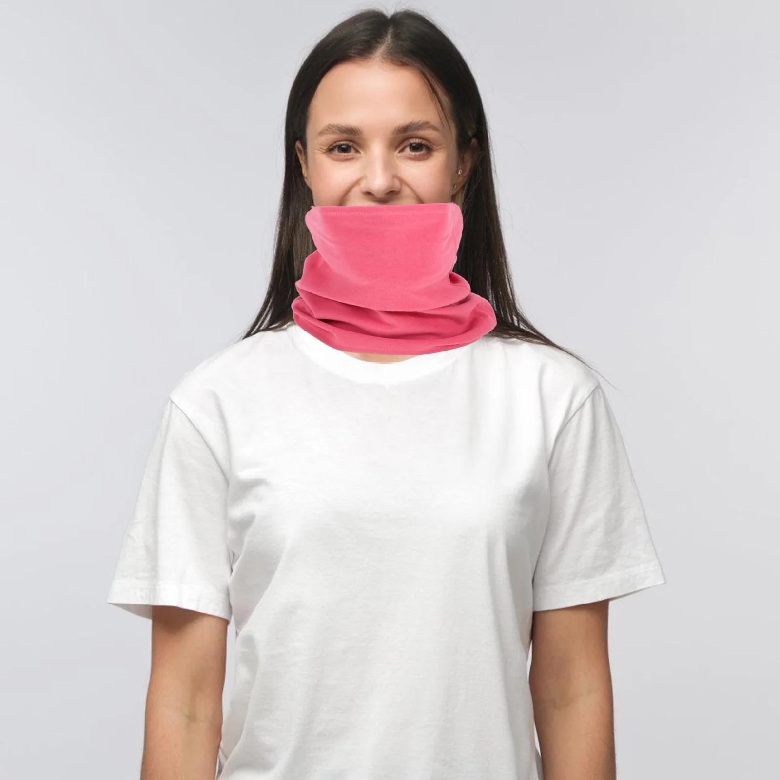 

Men Women Knit Fleece Neck Warmer Gaiter Winter Scarf Cycling Skiing Windproof Heated Cold Weather Protection Neck Heater