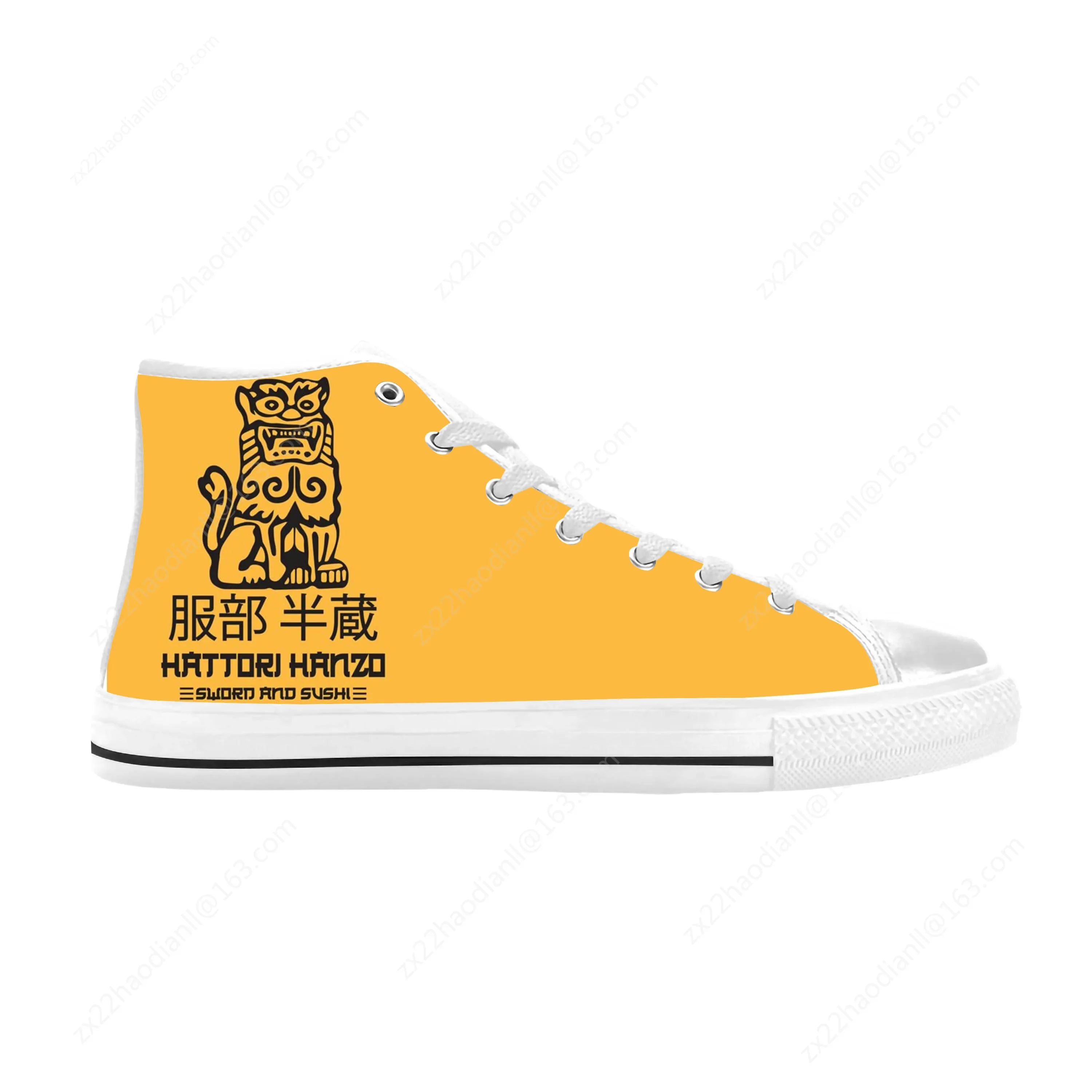 حار هاتوري هانزو الساموراي السيوف قتل بيل كاتانا أحذية القماش غير رسمية عالية أعلى مريحة للتنفس ثلاثية الأبعاد طباعة الرجال النساء أحذية رياضية #4